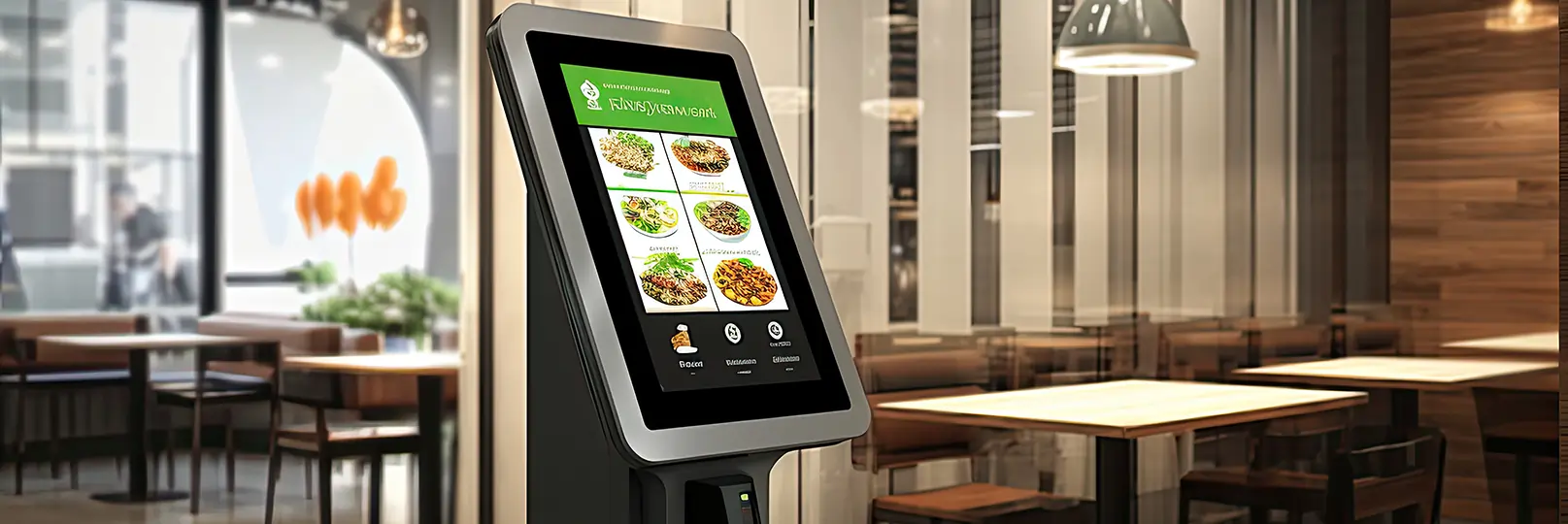 Self-service customer kiosk for fast and convenient transactions.